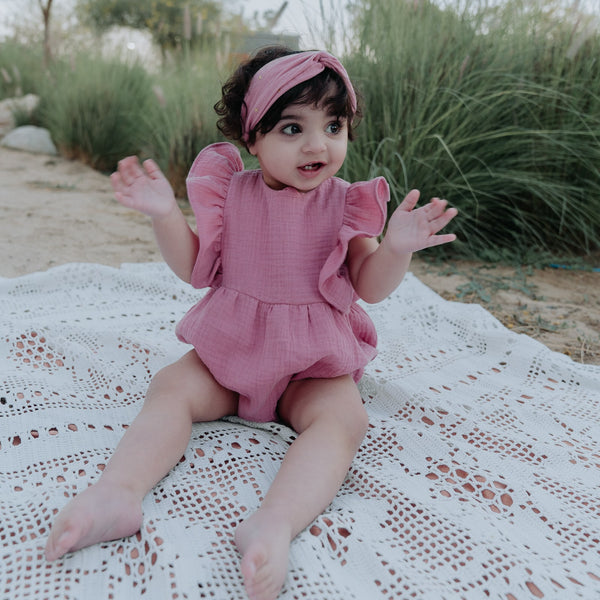 baby-girl-onesie-romper-blush-pink-muslin-cotton-matching-headband