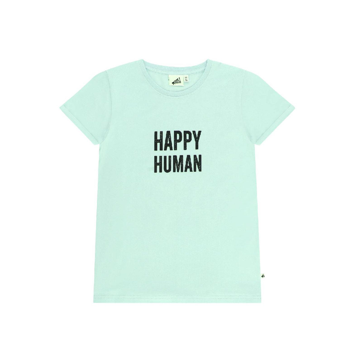 Unisex Happy Human t-shirt by Cos I Said So in aqua glass organic cotton