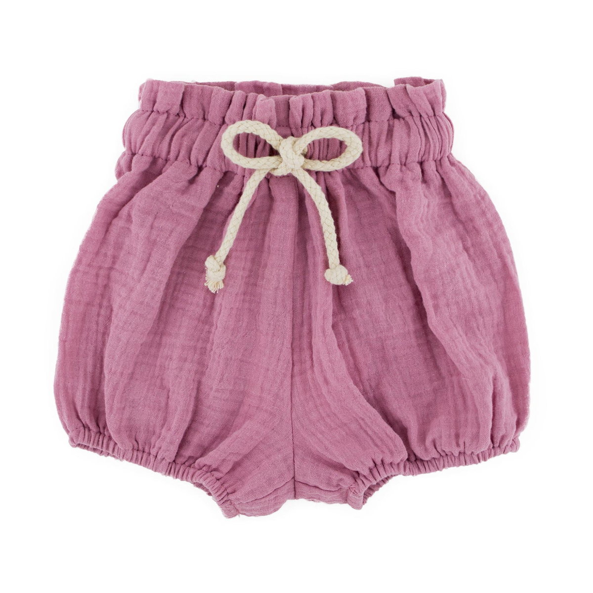 Baby Girl Bloomer by Les Vedettes in high quality Muslin Cotton. Bloomers are shown in the color Blush Pink.