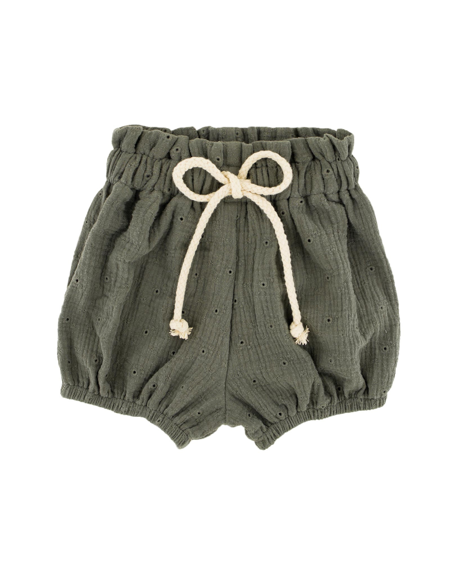 Baby Girl Bloomer by Les Vedettes in high quality Muslin Cotton. Bloomers are shown in Khaki Embroidery.