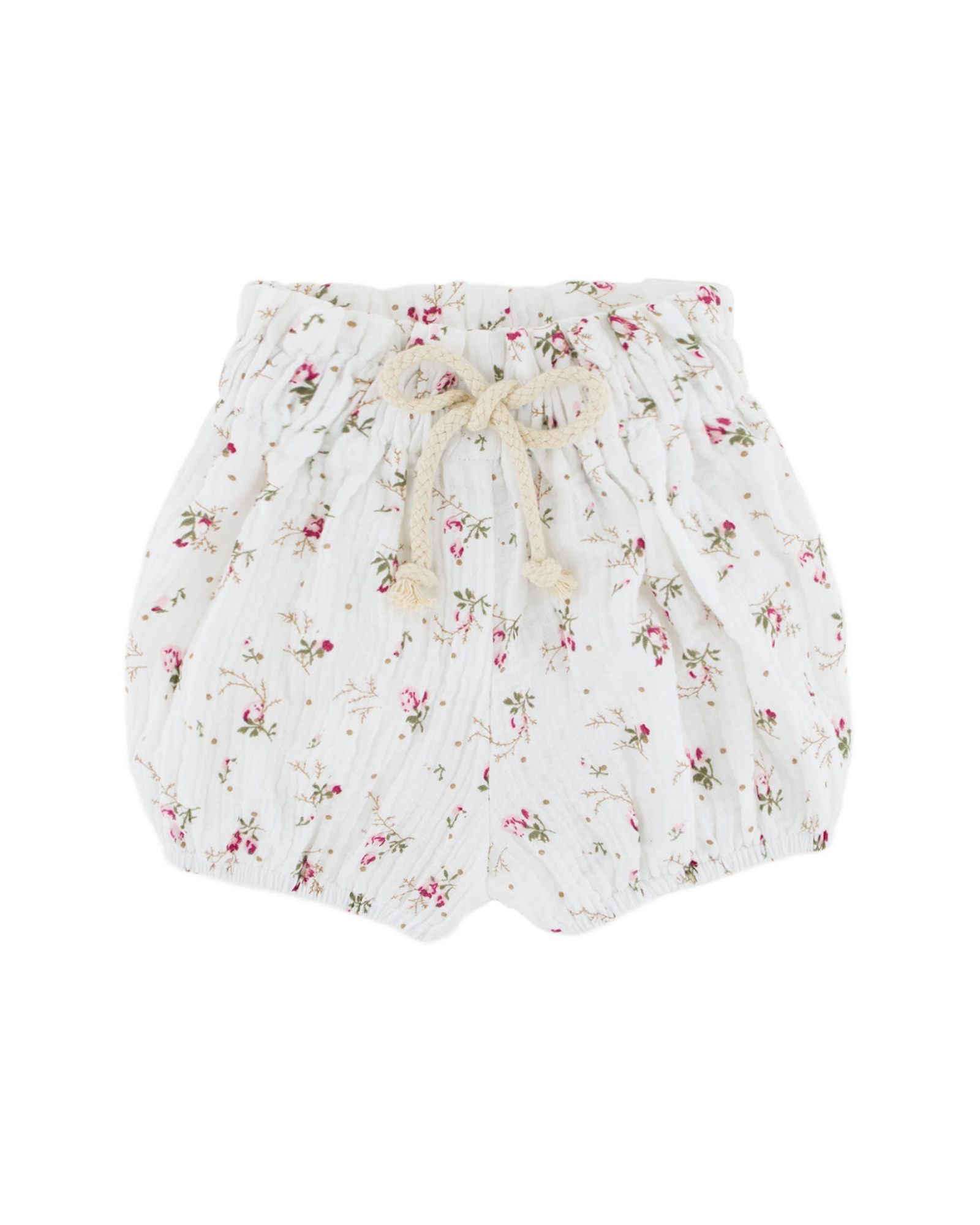 Baby Girl Bloomer by Les Vedettes in high quality Muslin Cotton. Bloomers are shown in Wildflower.