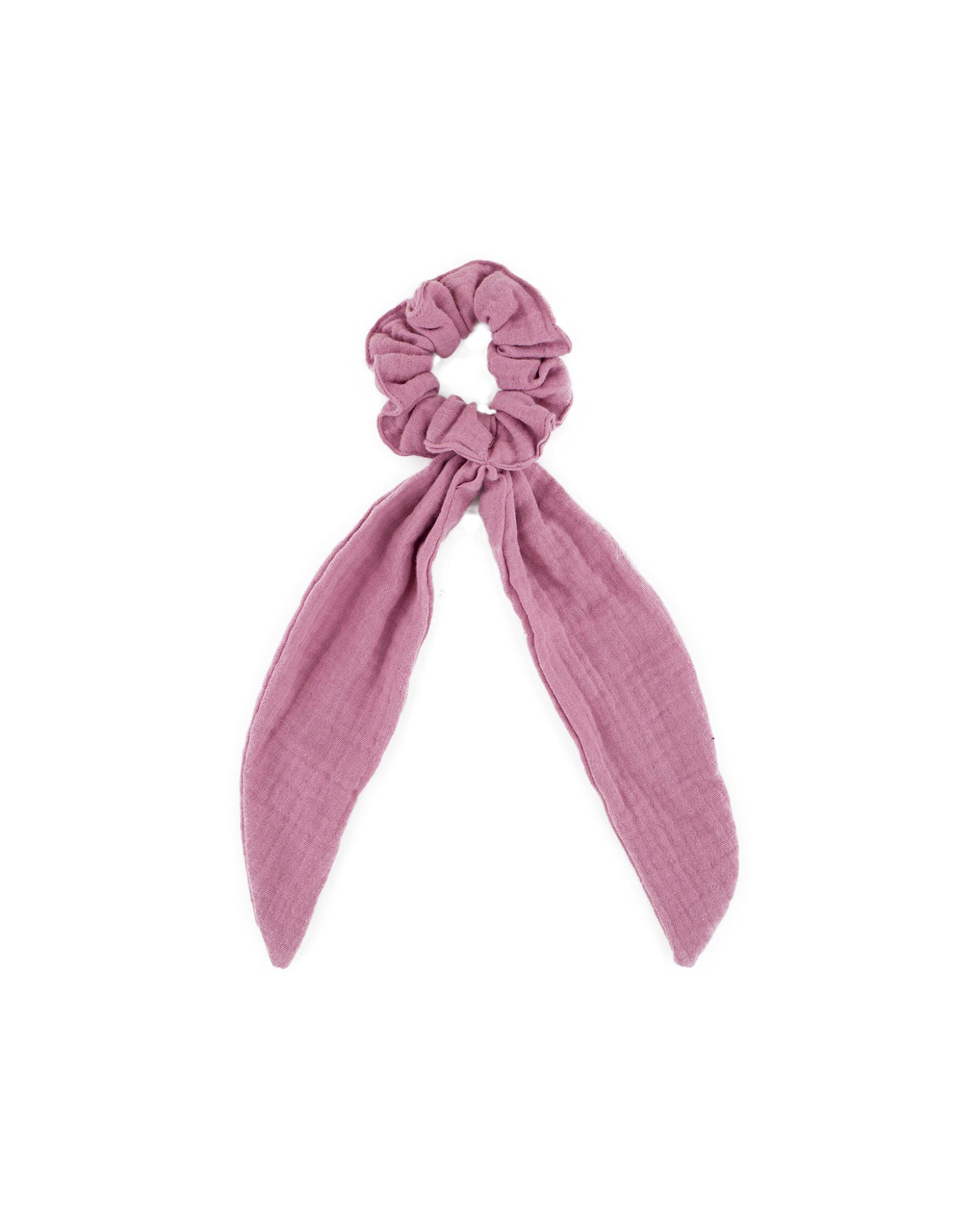 Girls Scrunchie Long by Les Vedettes in high quality Muslin Cotton, shown in the color Blush Pink.