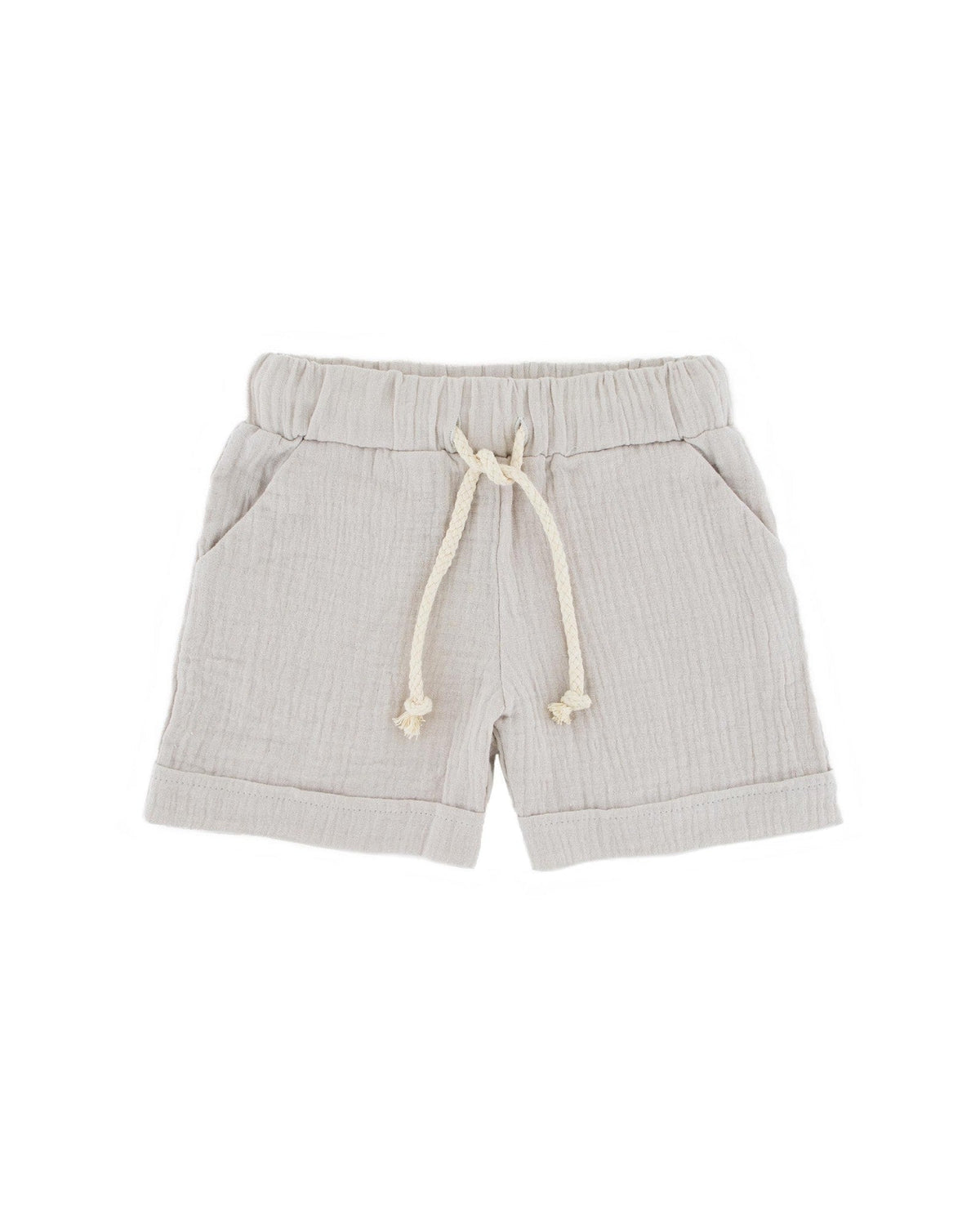 boys shorts Julian by Les Vedettes in beige muslin cotton