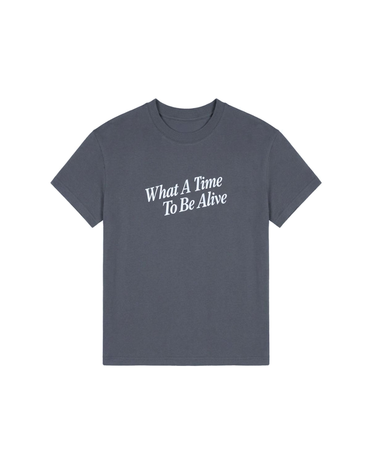 Unisex kids organic cotton T-shirt "What A Time To Be Alive" in Turbulence by Cos I Said So