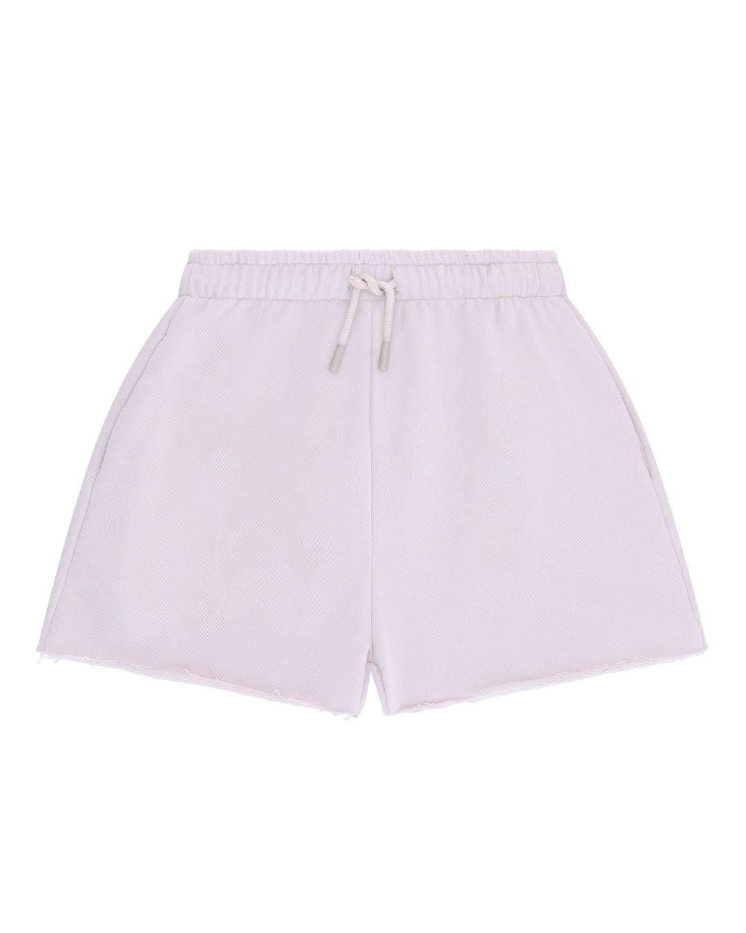 girls cut off jog shorts by Cos I Said So in the color hushed violet in high quality organic cotton