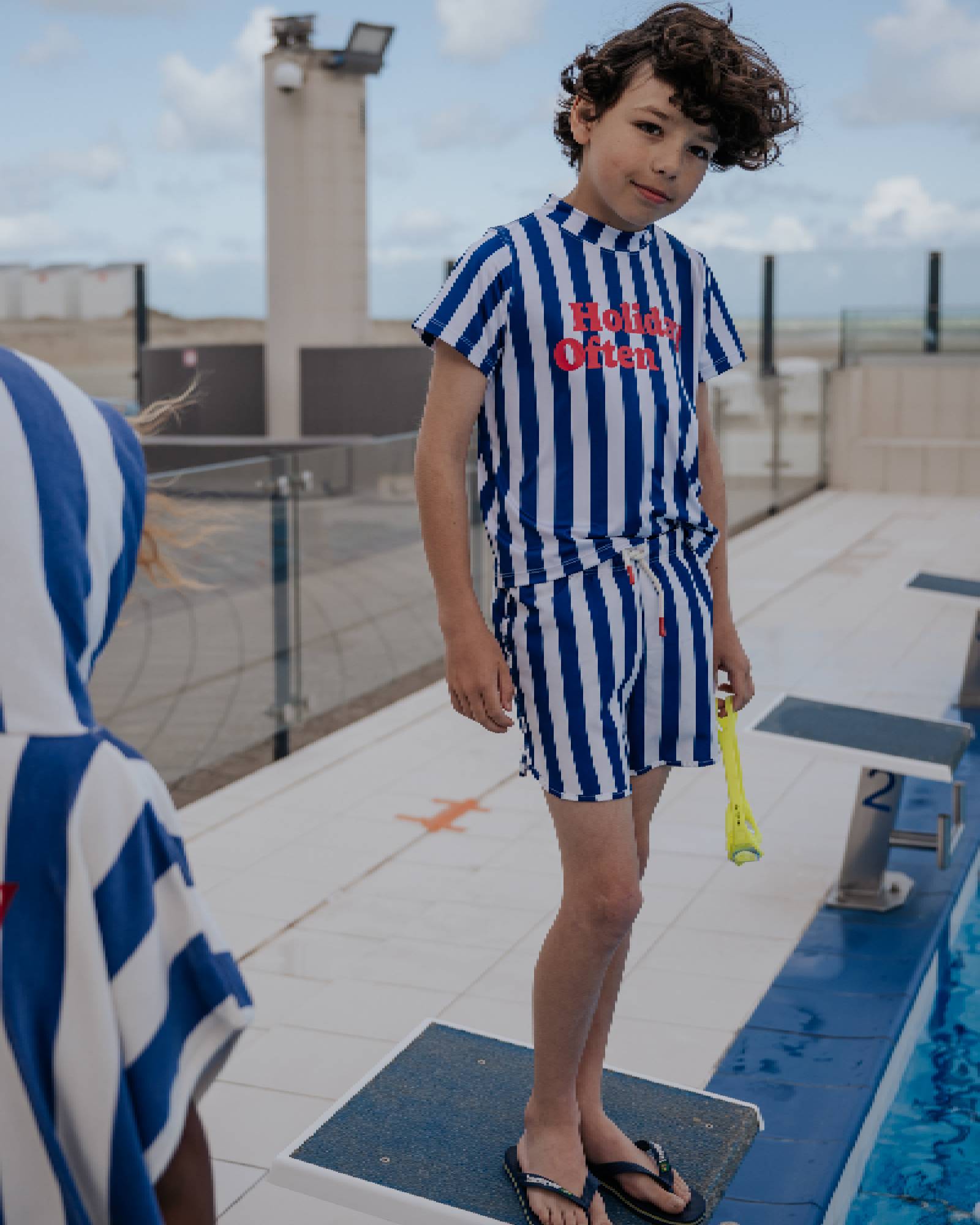 boy model showing the swimshorts holiday often