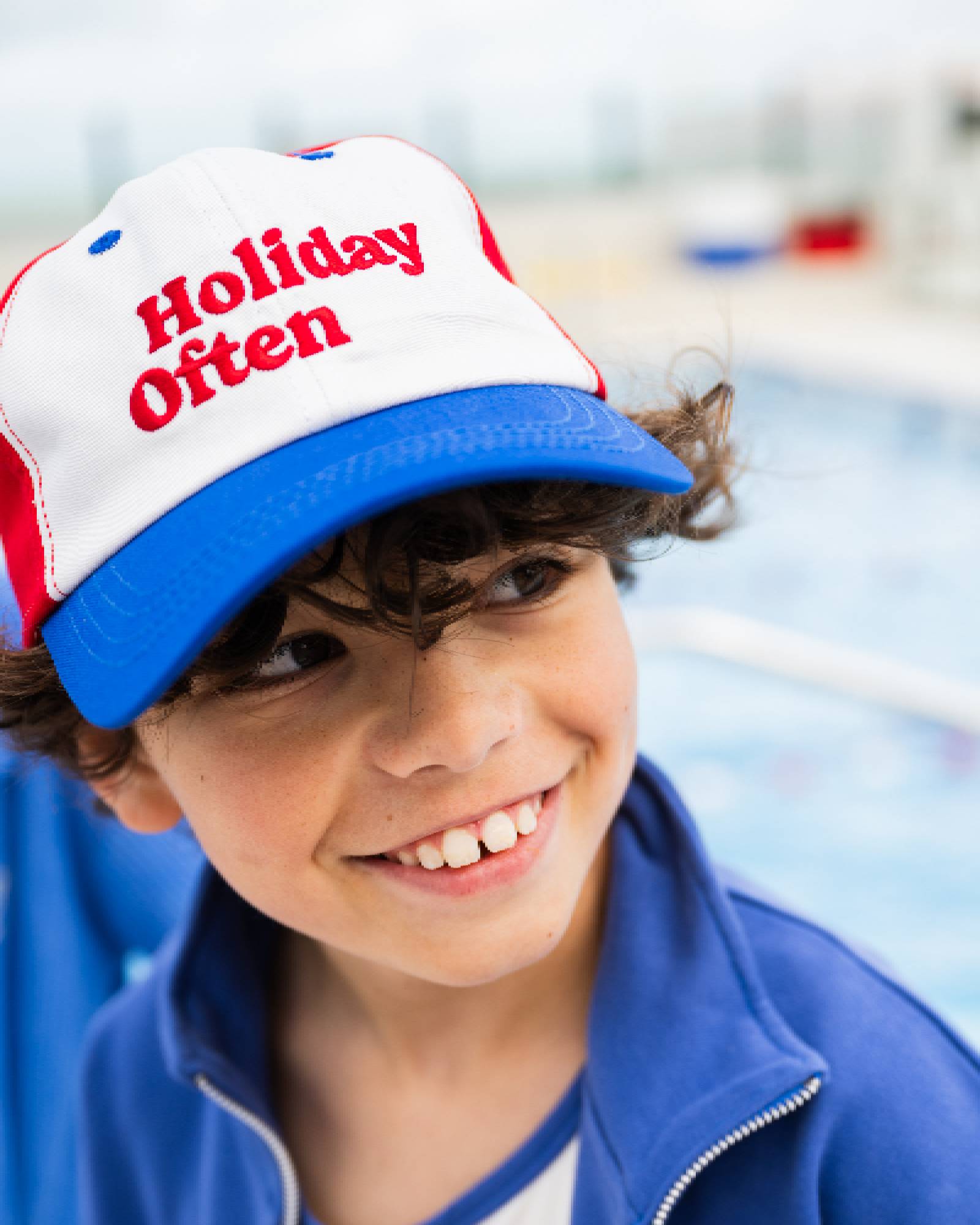 boy model wearing the holiday often cap