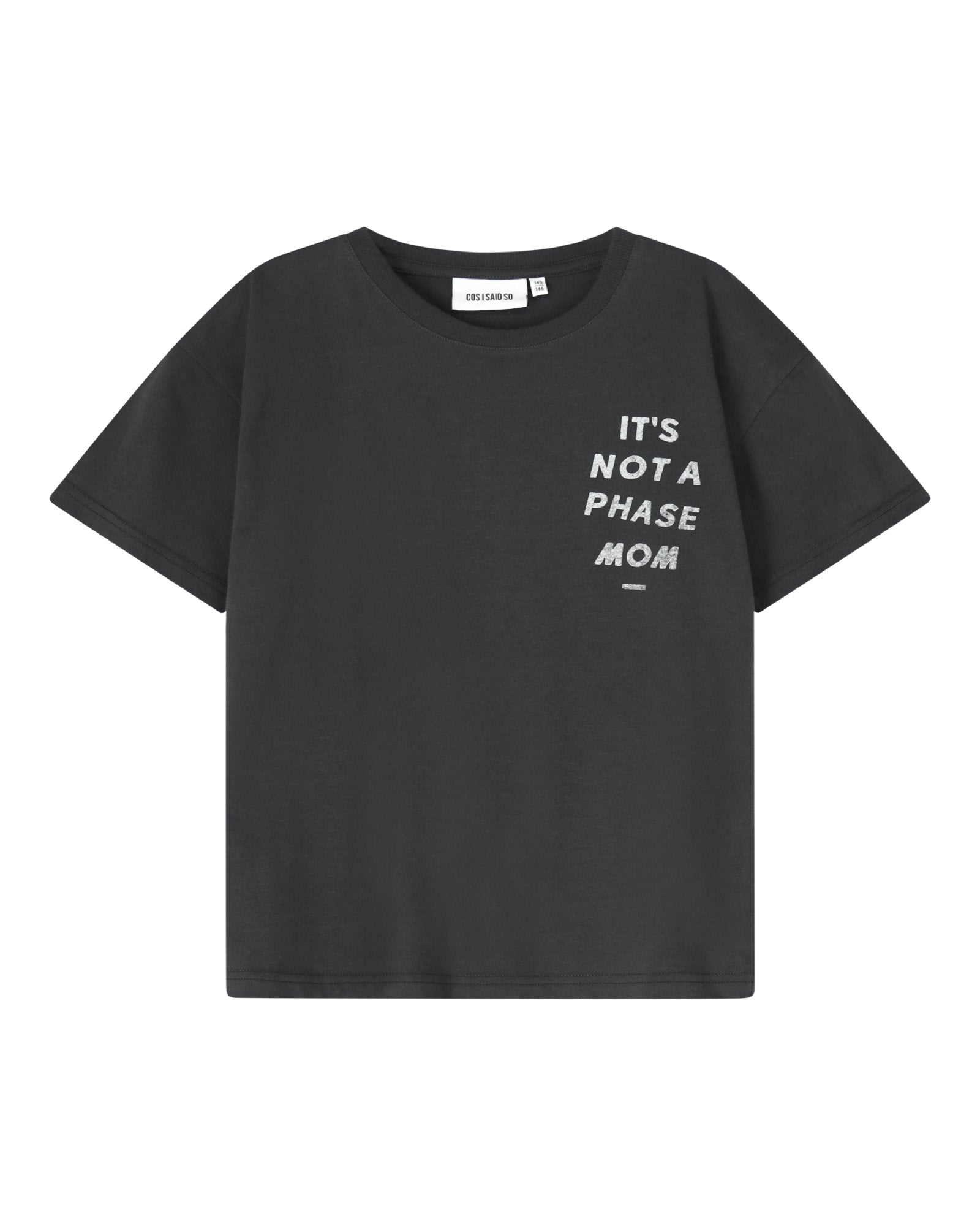 unisex phase t-shirt by Cos I Said So in the color caviar in high quality gots certified organic cotton