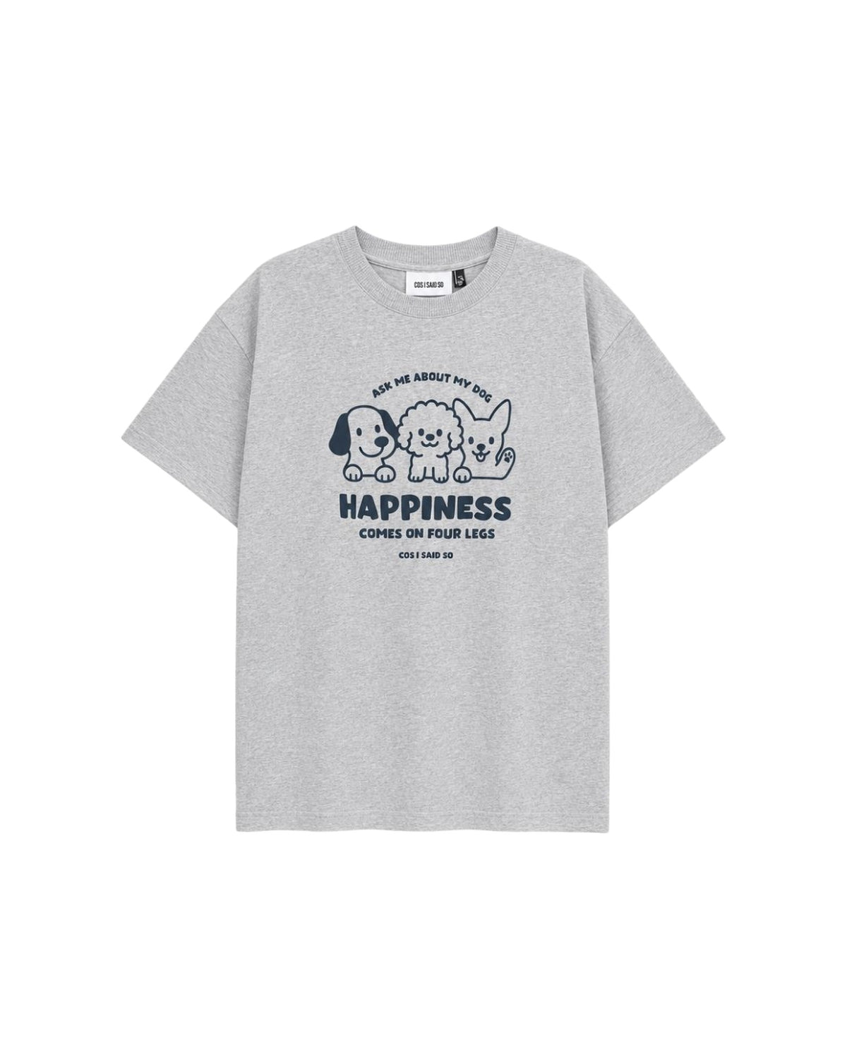Unisex kids organic cotton dogs t-shirt by Cos I Said So, front view