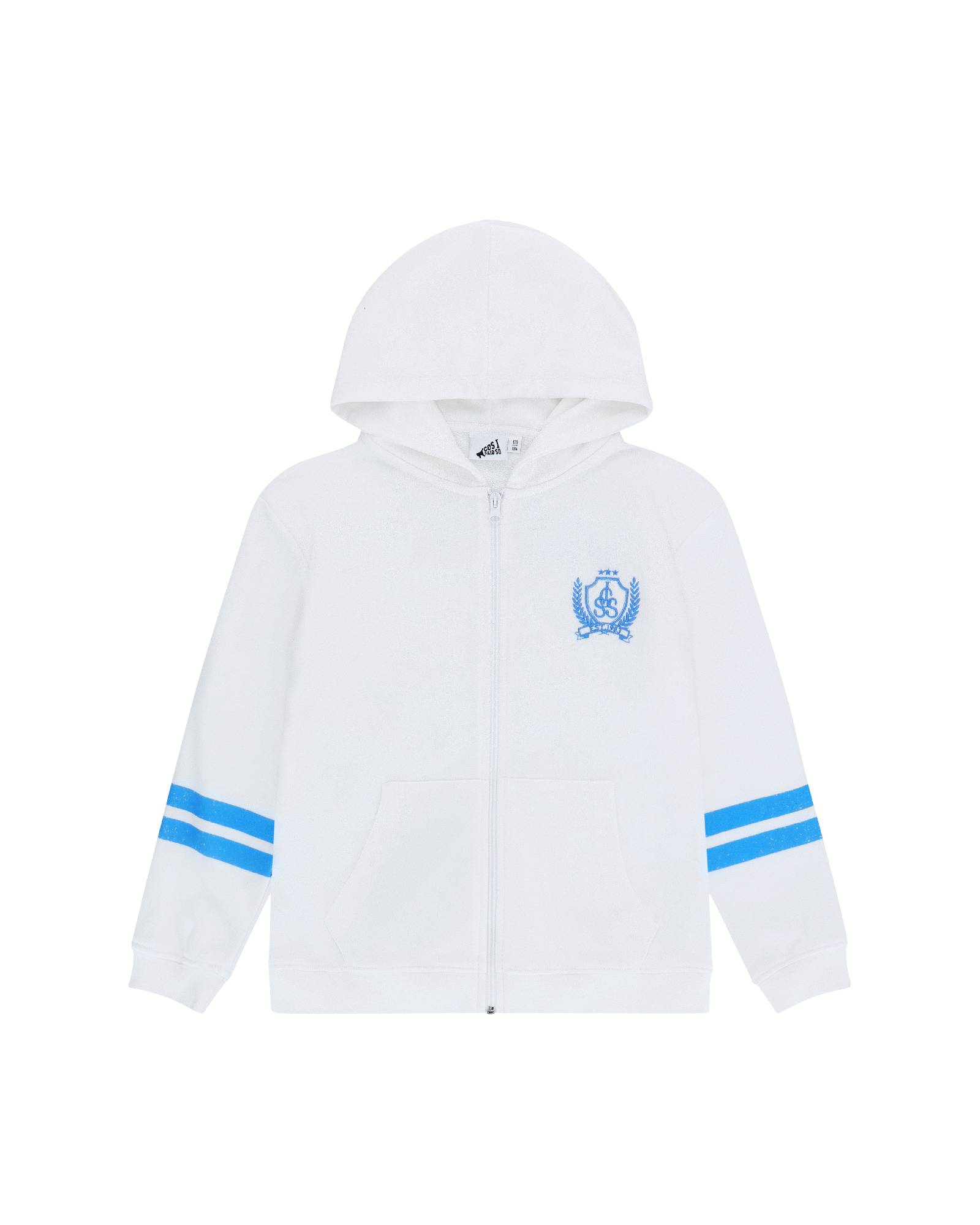 hoodie in off-white with logo country club and a zip