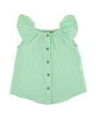 girls Lilou blouse in mint green by Les Vedettes