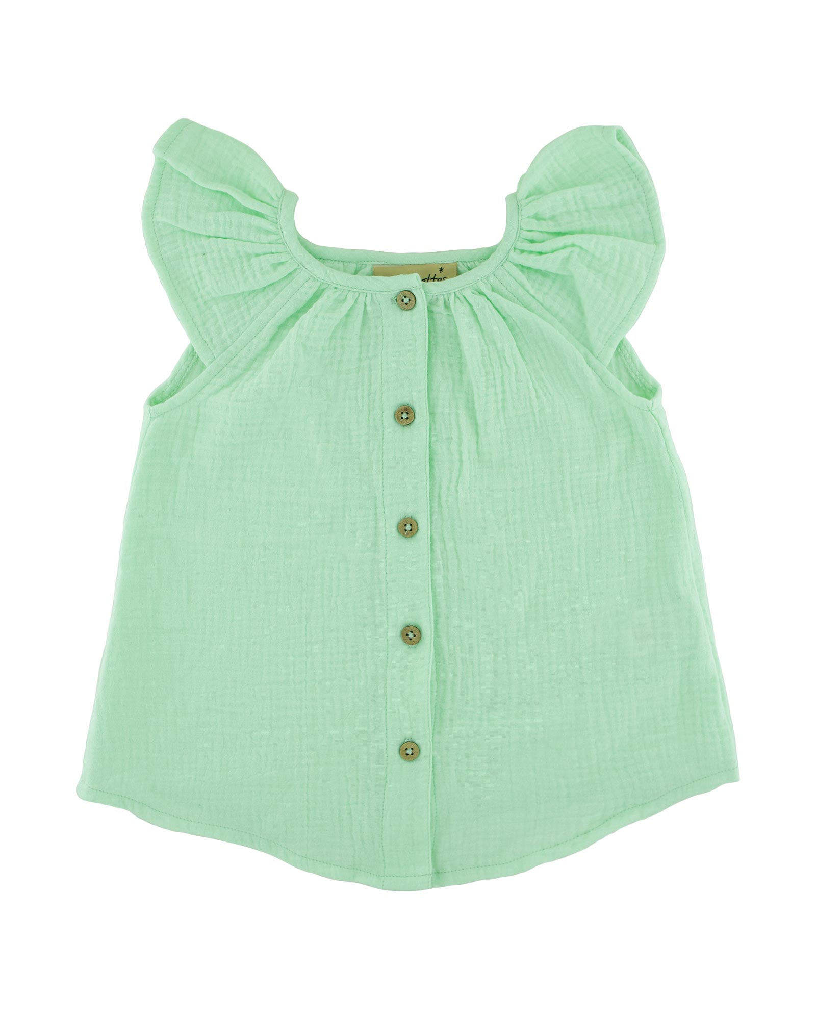 girls Lilou blouse in mint green by Les Vedettes