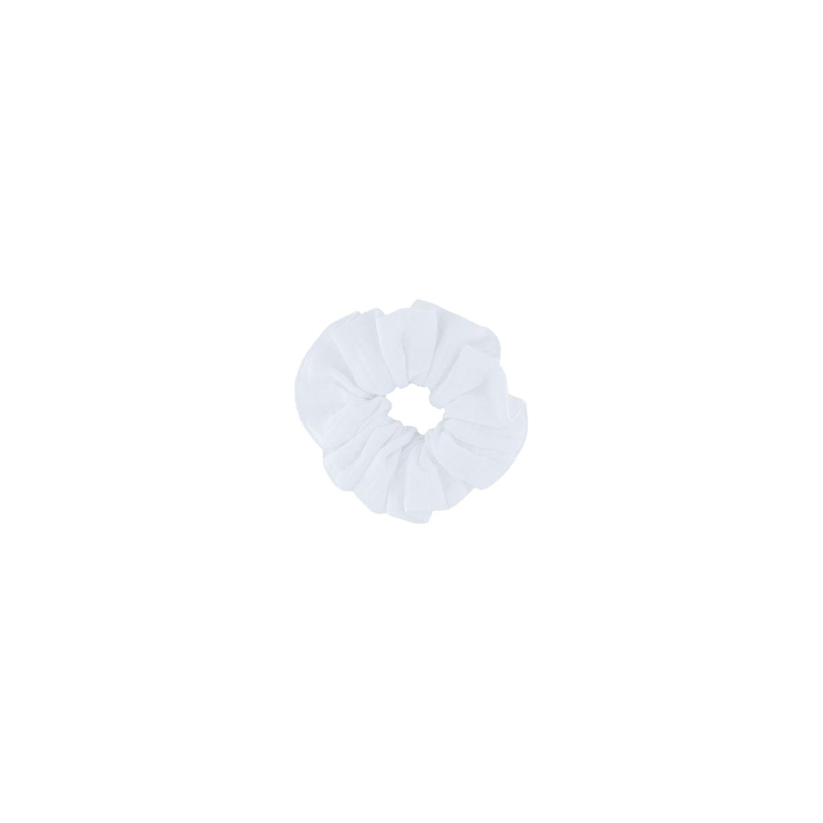 scrunchie by Les Vedettes in white muslin cotton