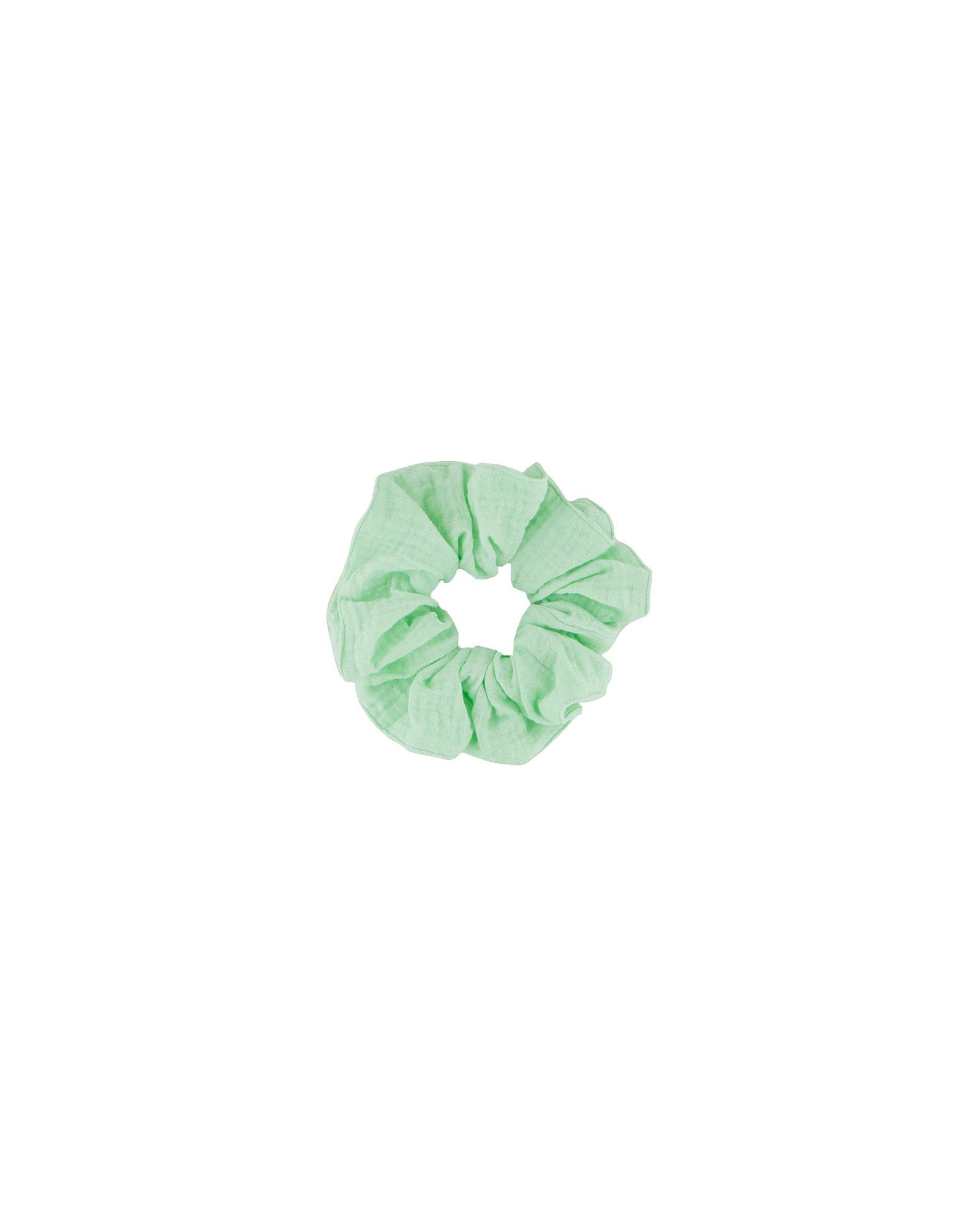 scrunchie by Les Vedettes in mint muslin cotton