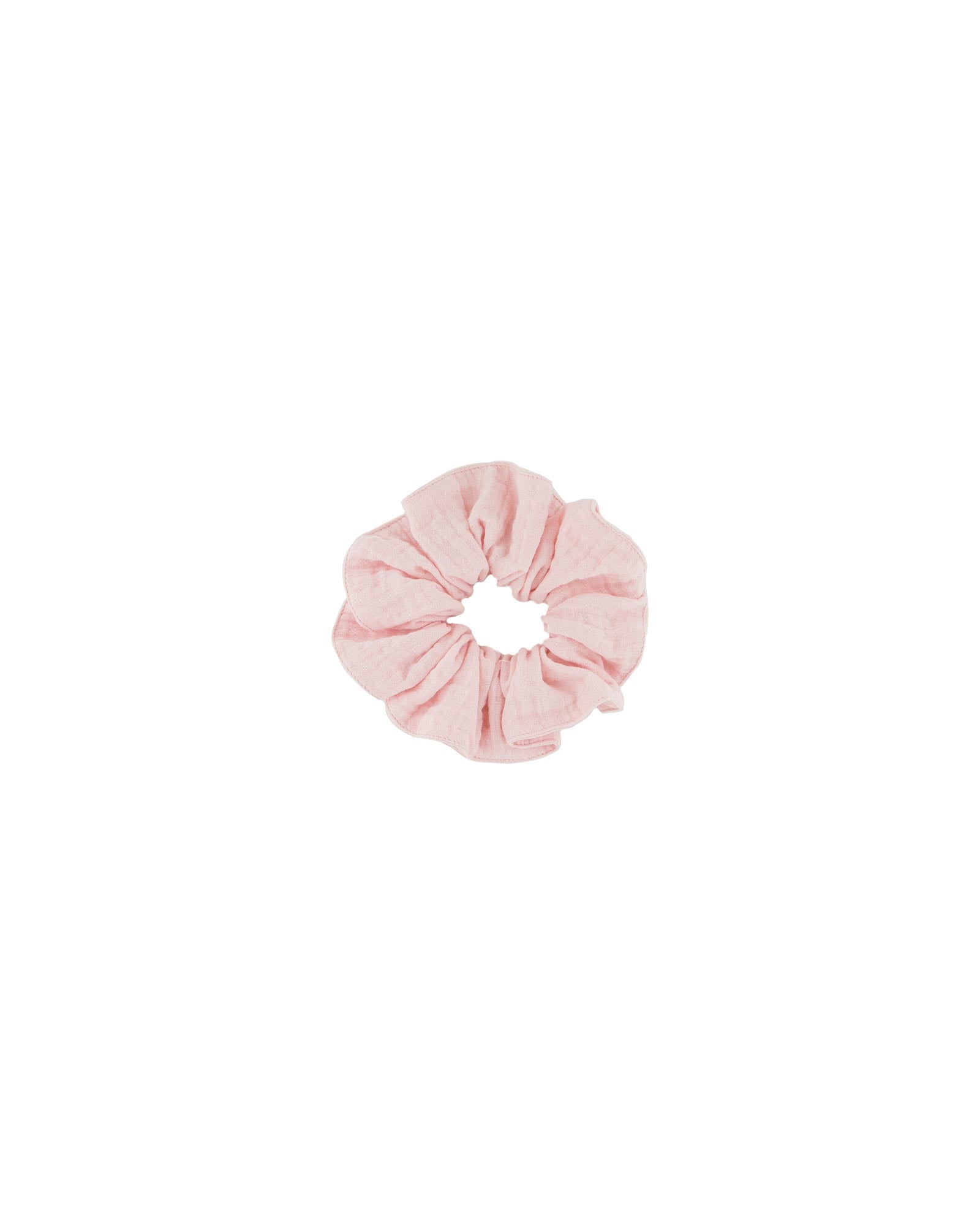 scrunchie by Les Vedettes in peach muslin cotton