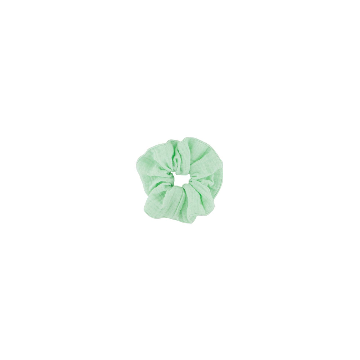 scrunchie small by Les Vedettes in mint muslin cotton
