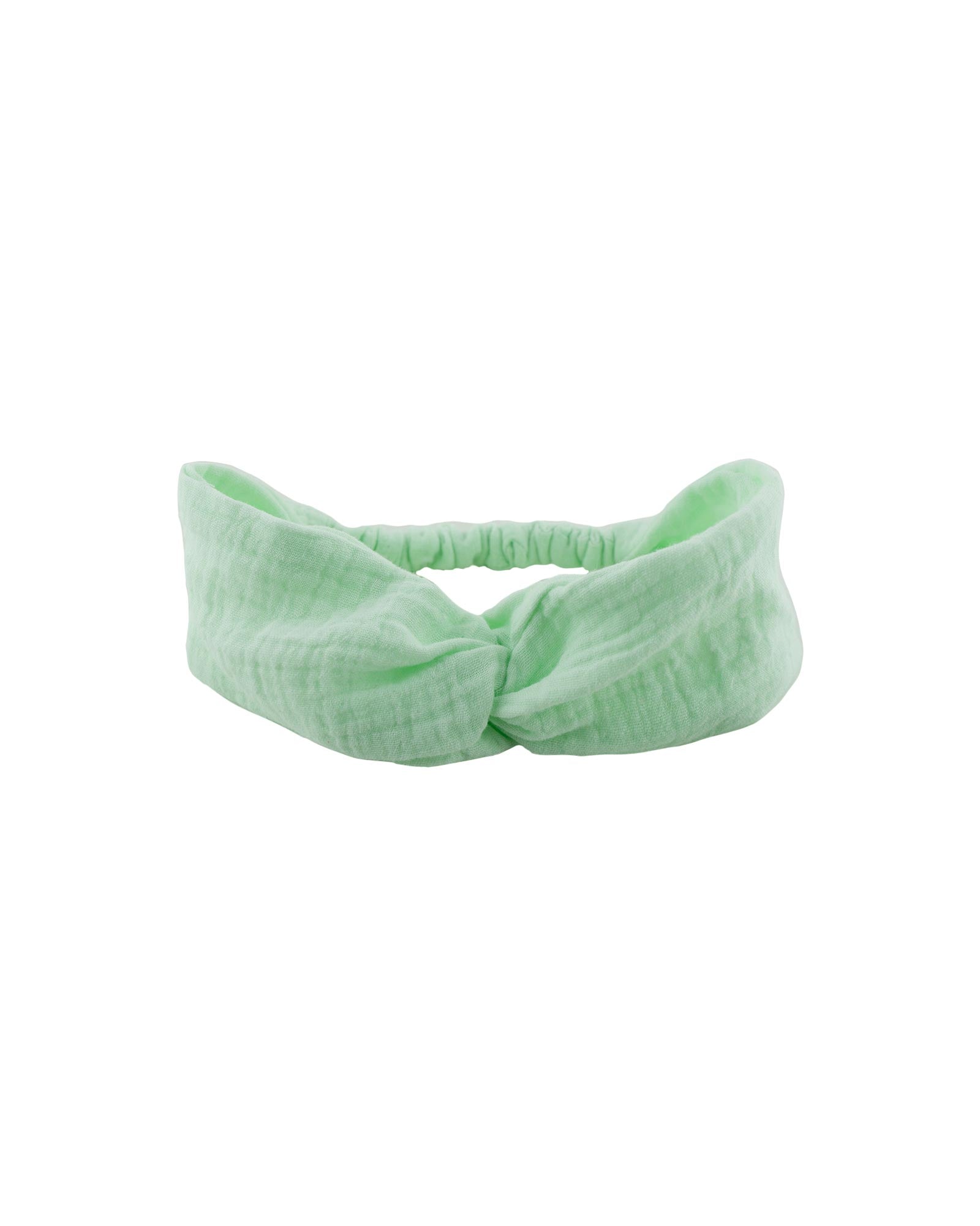 twisted headband by Les Vedettes in mint muslin cotton