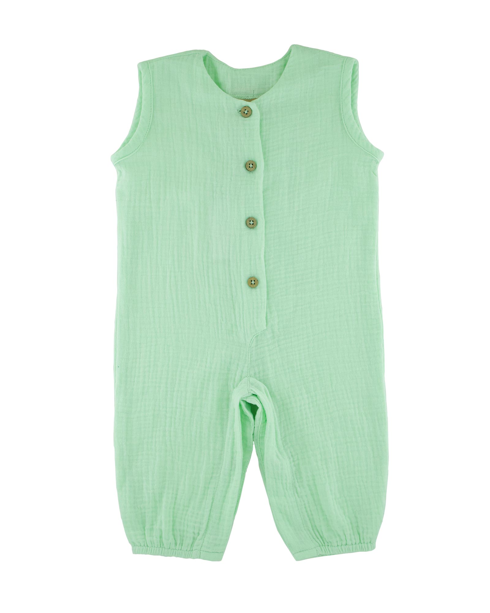 unisex baby onesie in mint by Les Vedettes comes in high quality muslin cotton