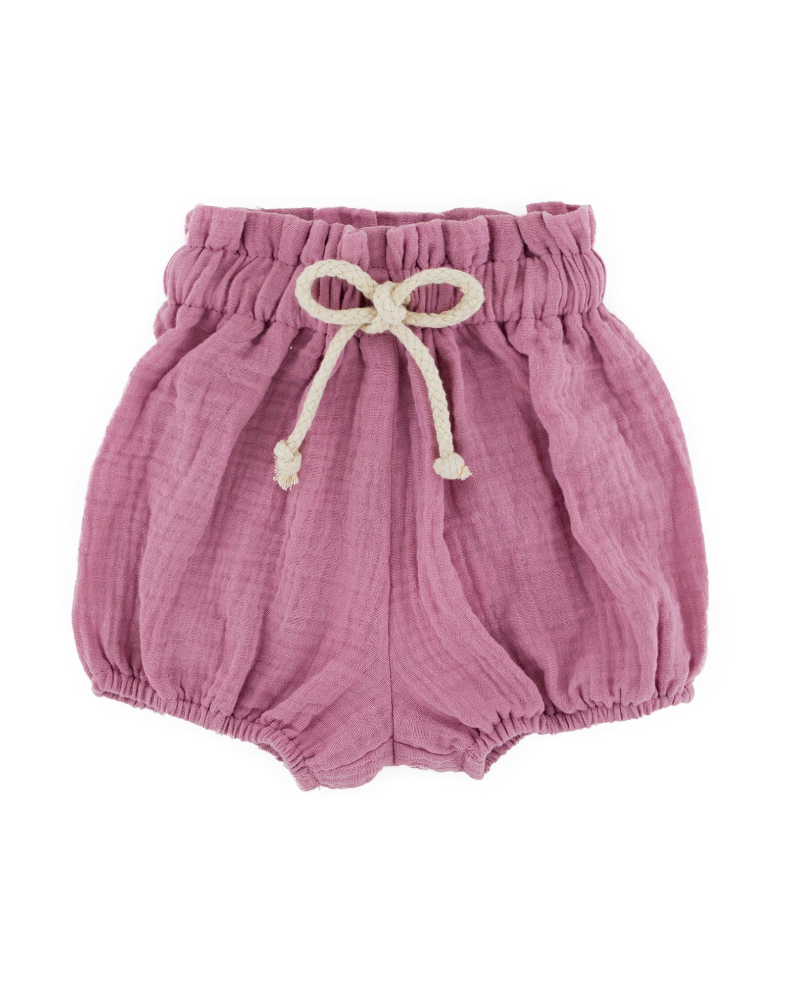 Baby Girl Bloomer by Les Vedettes in high quality Muslin Cotton. Bloomers are shown in the color Blush Pink.