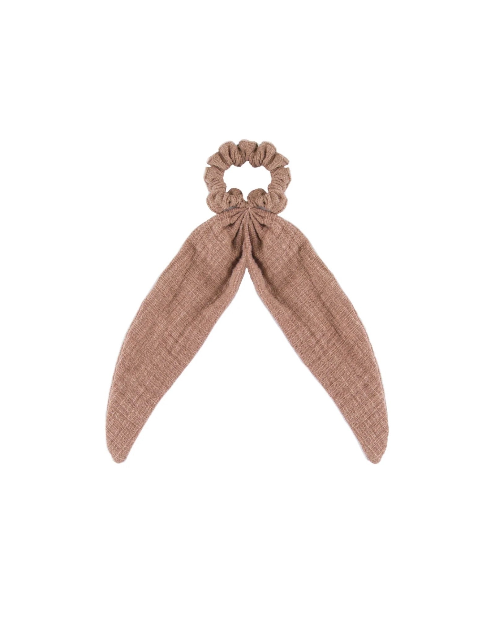 Scrunchie long by Les Vedettes in caramel muslin cotton