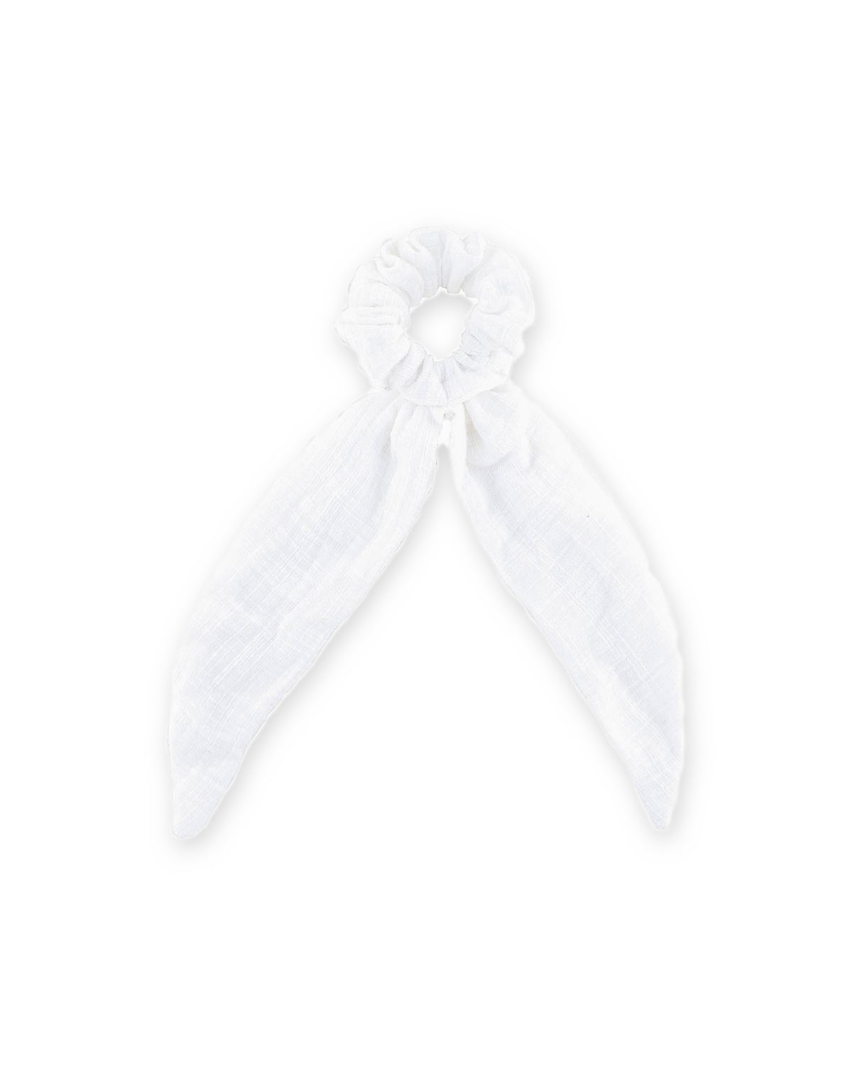 Scrunchie long by Les Vedettes in white linen