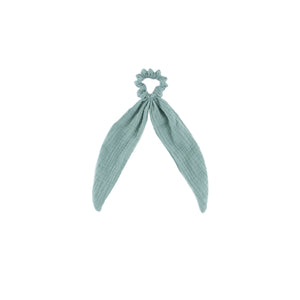 Girl's Hair Accessory - Scrunchie Long - Soft Green - Muslin Cotton