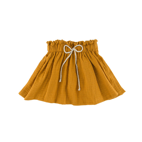 Girl's Sienna Skirt - Mustard - 1-8 years - Muslin Cotton