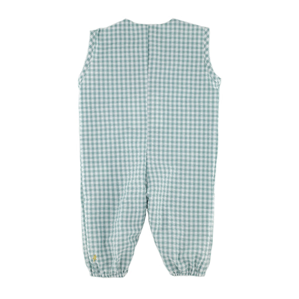 Loís onesie - checkered soft green
