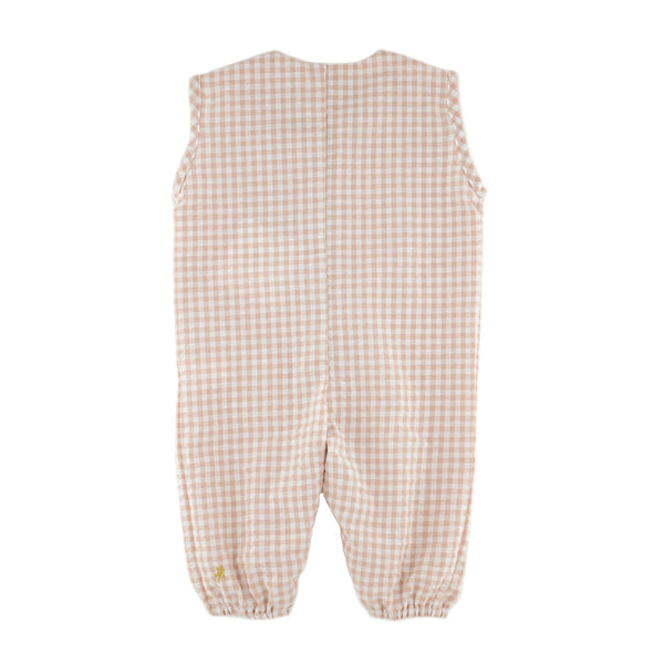 Loís onesie - checkered soft-pink