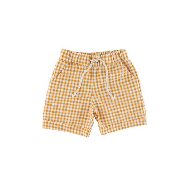 Julian shorts - checkered mustard