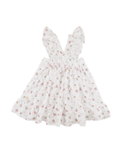 Dress by Les Vedettes in high quality Muslin Cotton. The dress is shown in Wildflower from the Rear.