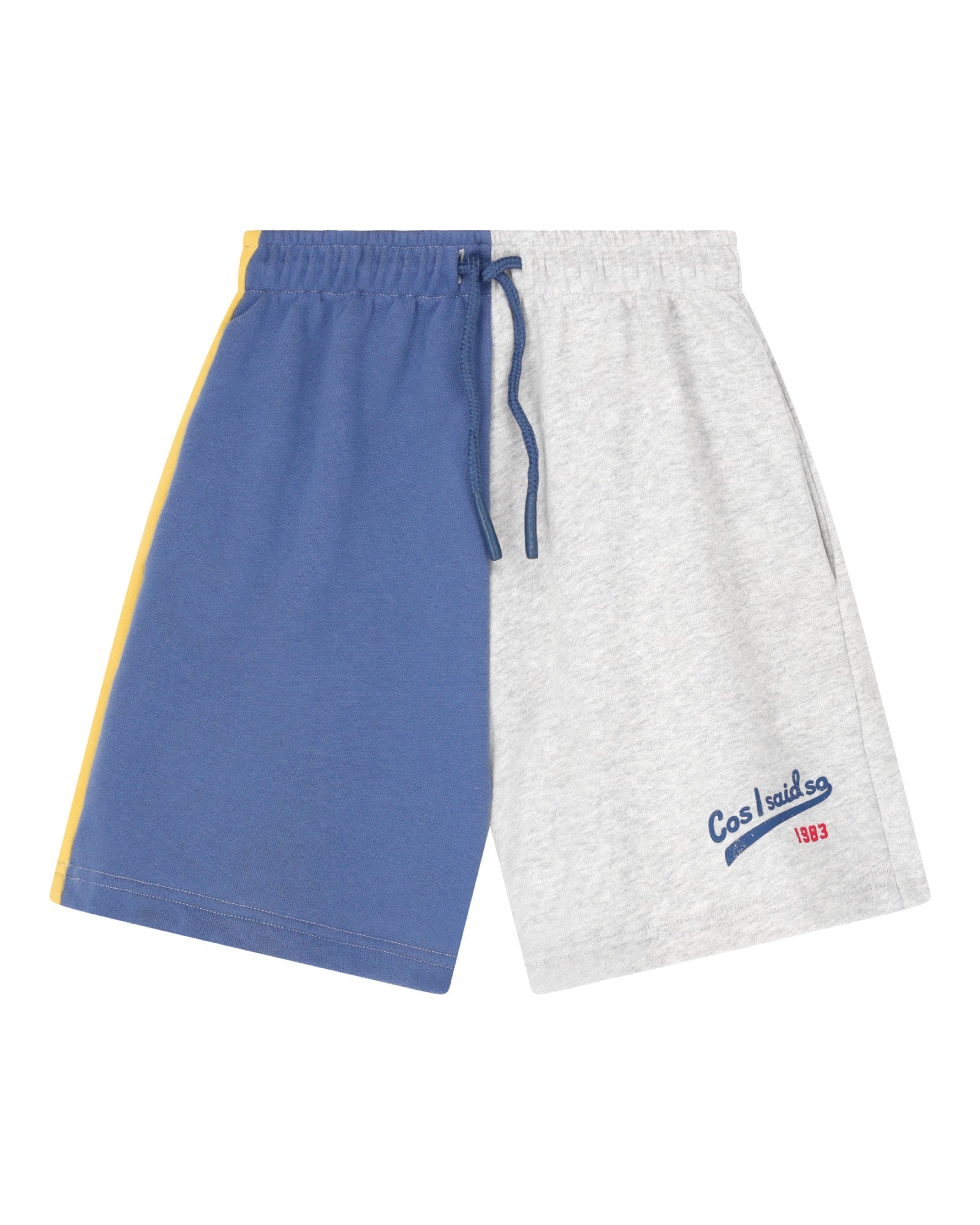 jog shorts cos I said so 1983 in colour block in organic cotton by cos I said so - front side