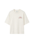 Unisex kids organic cotton Good Vibes T-shirt in white by Cos I Said So, front view