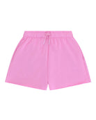girls cut off jog shorts in fuchsia by Cos I Said So in high quality organic cotton