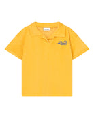 polo dream team in organic towel terry cotton in bright mimosa yellow by cos I said so - front side
