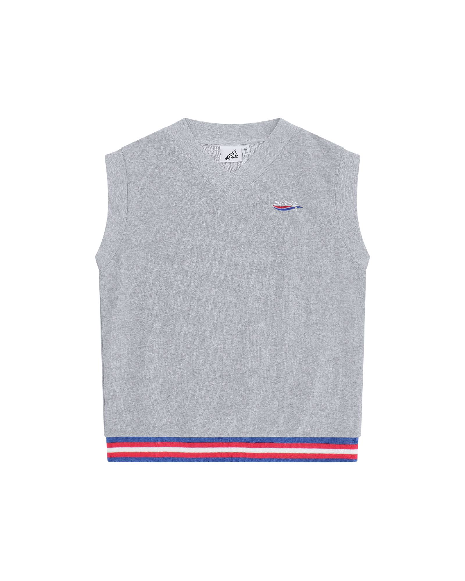 unisex sleeveless sweater Debardeur by Cos I Said So  in grey