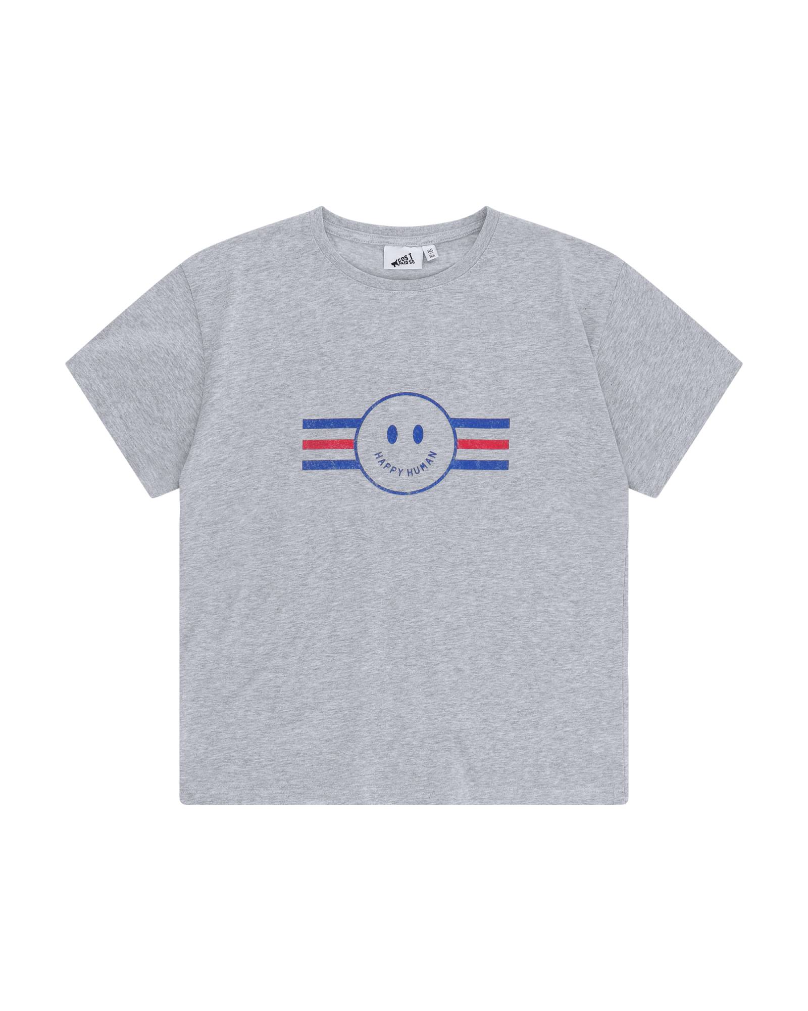 unisex grey t-shirt by Cos I Said So with a smiley on the front comes in soft organic cotton
