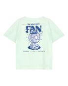 kids unisex club fan club t-shirt in aqua organic cotton by cos I said so  - back  view