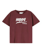 unisex happy human t-shirt by Cos I Said So in the color port in high quality gots certified organic cotton