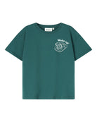 unisex wake up t-shirt by Cos I Said So in the color moss green in high quality gots certified organic cotton