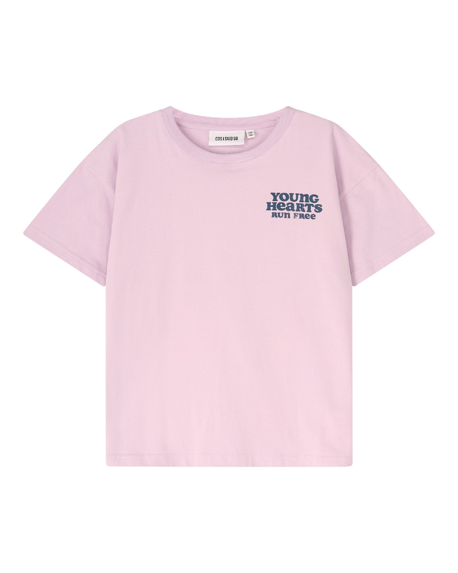 unisex young hearts t-shirt by Cos I Said So in the color orchid pink in high quality gots certified organic cotton 