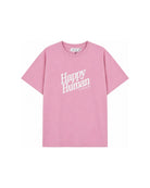Happy Human t-shirt in organic cotton for toddlers, kids and teenagers in nectar pink, by Cos I Said So, front view