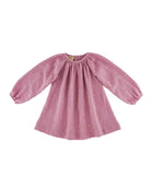 dress  with long sleeves in rose pink with golden stars for 2-year olds to 10-year-olds