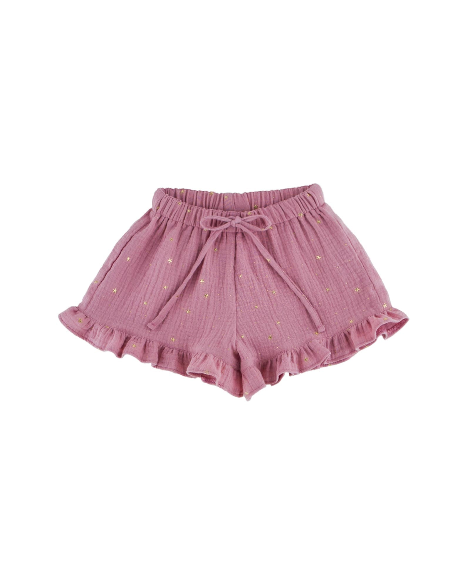 Girls frilled Charlene shorts by Les Vedettes in drop stars rose pink