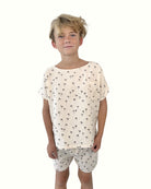 boy model wearing the palms set by Les Vedettes