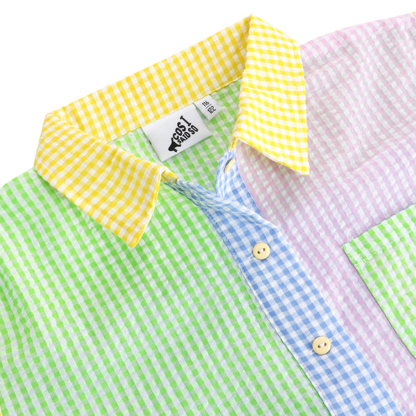 patchwork-checkered-blouse-shirt-short-sleeve-girl