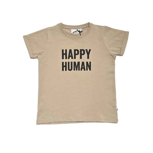 baby kid t-shirt short sleeve happy human hummus organic cotton