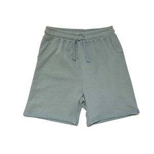 boys jog shorts organic cotton stone blue comfy
