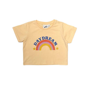 girl cropped t-shirt short sleeve daydream graphic organic cotton