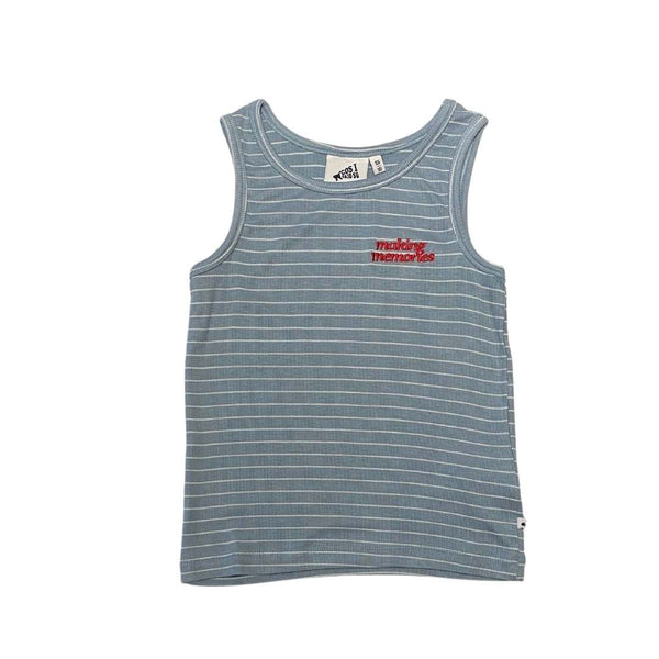 kid rib tanktop sleeveless t-shirt striped organic cotton 